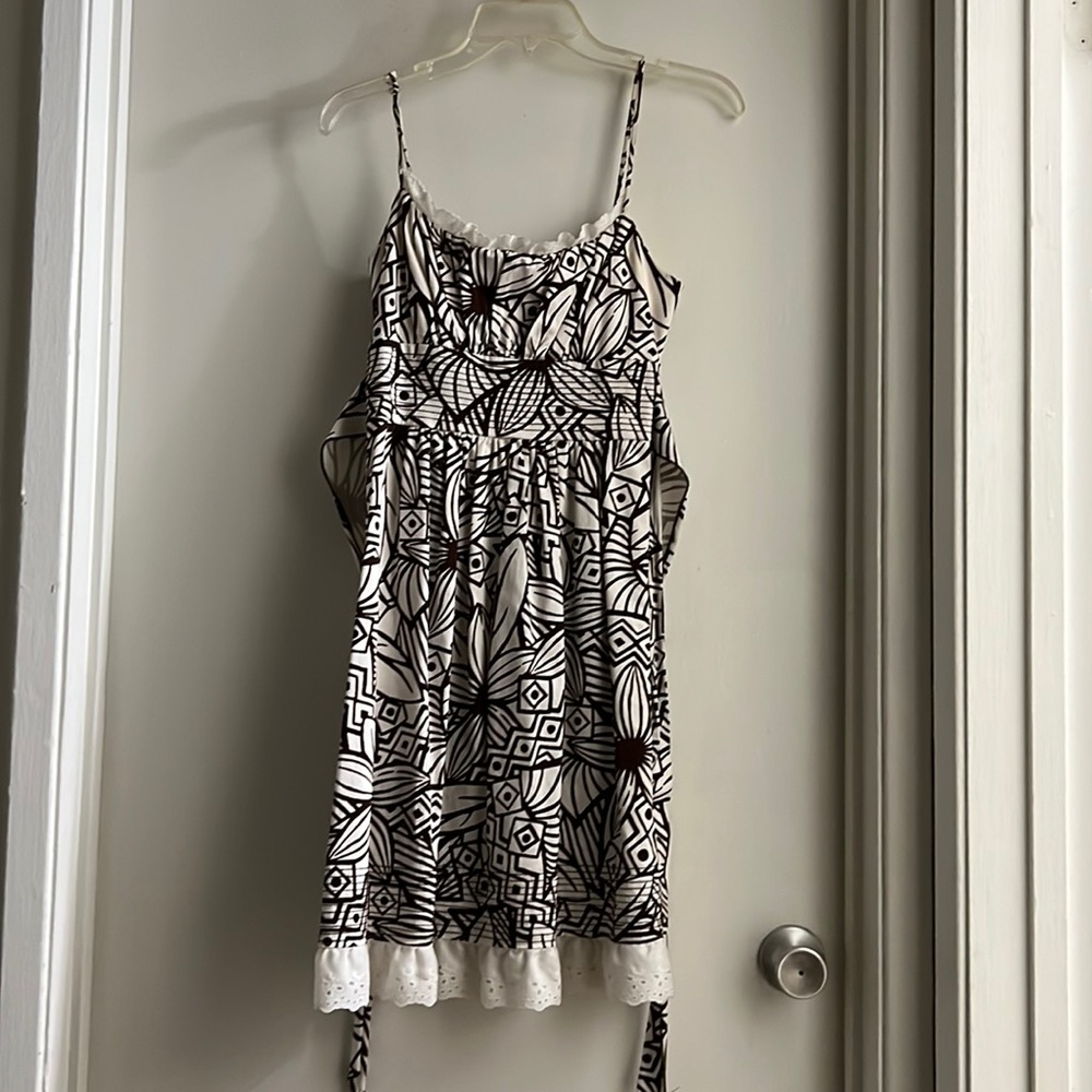 Cute brown and white dress